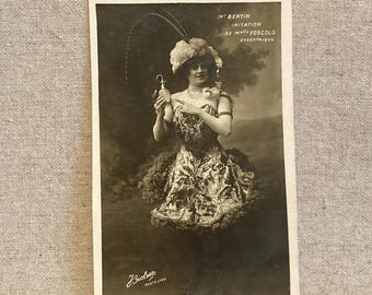 Vintage Risqué Photo Postcard - ORIGINAL - Circa 1910 - "Mr. Bertin imitation de Melle"