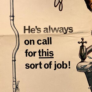Adventures of a Plumber's Mate - Vintage Original Quad Film Poster image 4