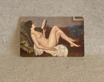 Vintage Salon de Paris Postcard - G. Herve - "Pendant in Repos" - #44
