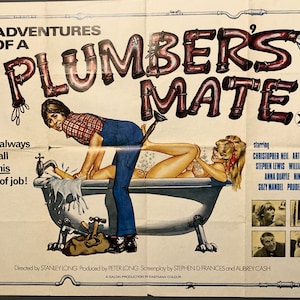 Adventures of a Plumber&#39;s Mate - Vintage Original Quad Film Poster