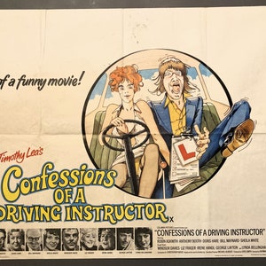 Confesiones de un instructor de conducción - Póster original vintage