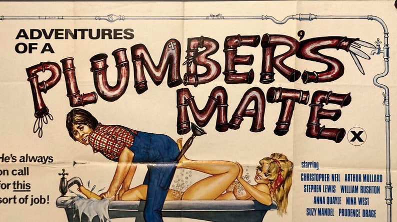 Adventures of a Plumber's Mate - Vintage Original Quad Film Poster image 7