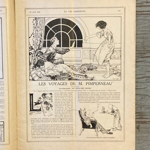 Revista Vintage La Vie Parisienne - Abril 1919 - 57 Annee, No. 16 imagen 3