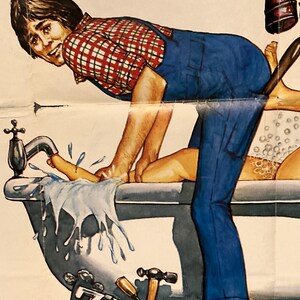 Adventures of a Plumber's Mate - Vintage Original Quad Film Poster image 5