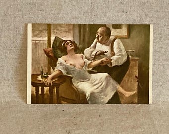 Vintage French Artist-Signed Postcard - #857 A.Guillaume - "Madame a ses nerfs" - ORIGINAL