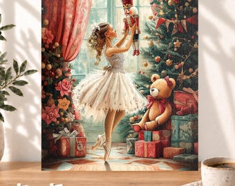 Whimsical Christmas Ballerina Puzzle - Nutcracker Storybook Jigsaw - Perfect Gift for Nutcracker Lovers (110, 252, 520, 1014 piece)