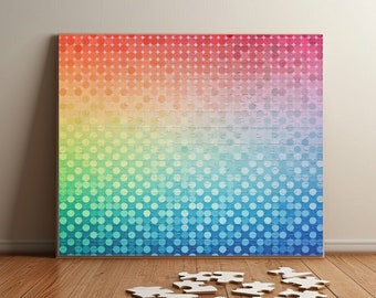 Dazzle Dot Puzzle - Chromatic Splendor Gradient Jigsaw - Hard Difficulty - Challenge Puzzle (110, 252, 520, 1014 piece)