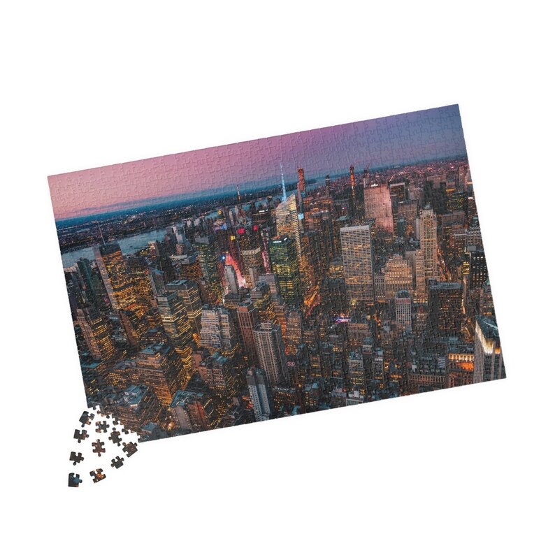 New York City Skyline Puzzle - Vibrant Aerial View Jigsaw - Perfect ...