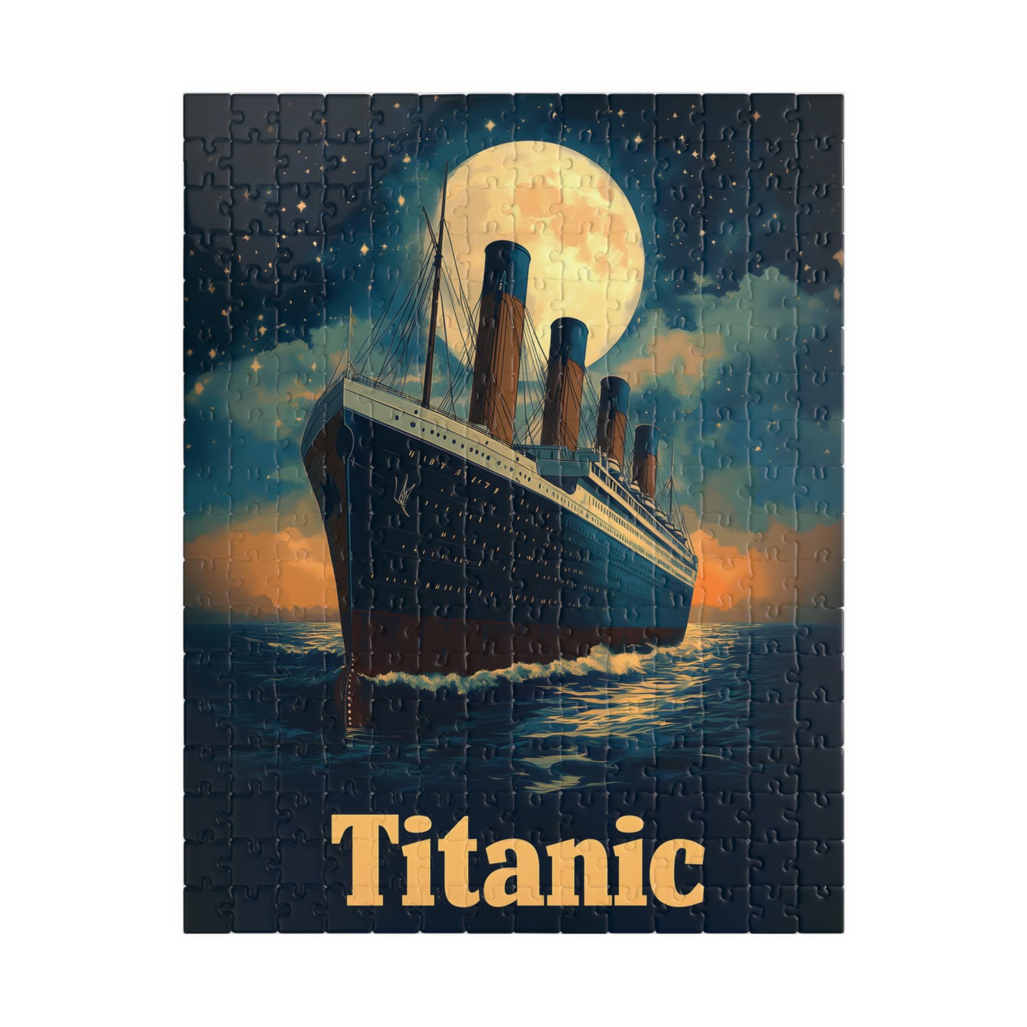 Vintage Titanic Voyage Puzzle - Historic Ship and Ocean Jigsaw