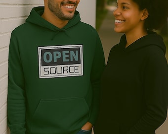 Application Developer Stylish Unisex College Hoodie, Open Source Themed Hoodie for Tech Enthusiasts, College Hoodie for Geeks and App Nerds