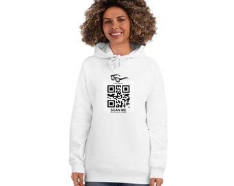Be Charitable, I See You Themed Sider Hoodie with Positive Scannable QR Code, Get Cosmic Comfort in this Stanley Stella Unisex Sider Hoodie