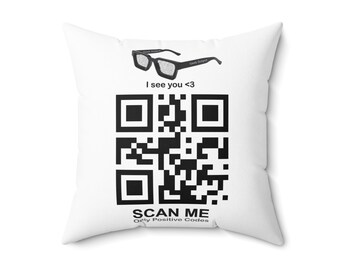 Wees aanhankelijk thema Dreamscape Delight gesponnen polyester kussen - vierkante elegantie - gesponnen polyester vierkant kussen, geweldig cadeau voor een nerd