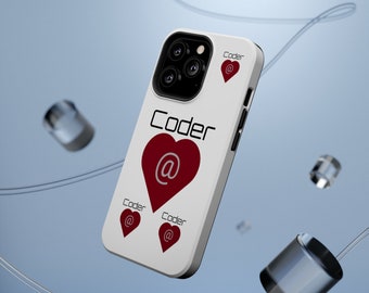 Étui pour iPhone 13 Pro, thème Coder at Heart, étui pour ingénieur logiciel, étui pour iPhone 13 Pro Max sincère pour les ingénieurs d'applications qui aiment les iPhones