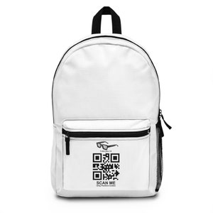 Be Bold, I See You Themed Tech Trek Backpack with Positive Scannable QR Code, Perfect Gift for a Geek, Get it for a Nerd or your Techie
