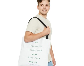 Mit Programm Code angereicherte Tasche für Anwendungsentwicklungs-Entwickler, die spazieren gehen, um eine Pause von der Kodierung zu machen, das beste Geschenk für Geeks, Techniker oder Troubleshooter