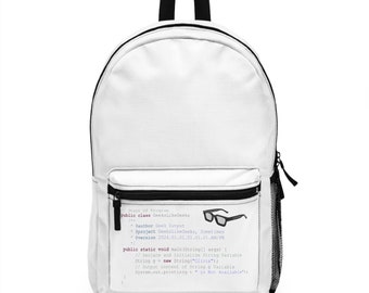 Mochila para programadores con diseño de fragmento de código Java, regalo perfecto para caminar y realizar una lluvia de ideas, consígala para un codificador como estuche para transportar una computadora portátil