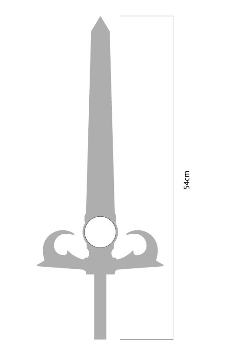 AUGURIO SWORD MOLD, Digital file for laser cutting image 5