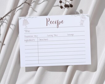 Bridal Shower Recipe Card: Farmer's Market Theme (Digital Download)
