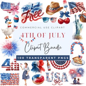 4. Juli Clipart USA Unabhängigkeitstag Clipart 1776 PNG USA Clipart Vierter Juli Clipart Bundle Grafiken Patrony