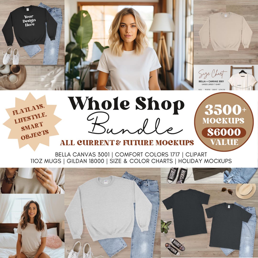 Whole Shop Mockup Bundle Entire Shop Bundle Full Access Shop Pass Bella ...