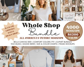 Gesamter Shop Mockup Bundle Gesamter Shop Bundle Vollzugang Shop Pass BC 3001 Comfort Farben 11 Unzen Becher Modell Canva ziehen und ablegen