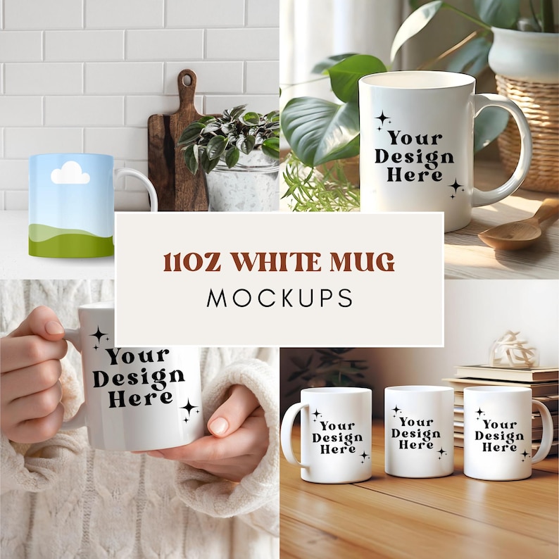 Gesamter Shop Mockup Bundle Gesamter Shop Bundle Vollzugang Shop Pass BC 3001 Comfort Farben 11 Unzen Becher Modell Canva ziehen und ablegen Bild 8
