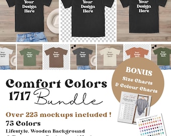 Comfort Colors 1717 Mockup Bundle: T-Shirt Mockups (Digitaler Download)