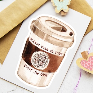 JW stickers with QR code; Witness Everywhere with these qr code stickers - Cute Designs for Quick Website Search