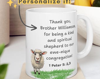 JW Elder Coffee Mug Gift for JW Elders; Elder Appreciation Gift; Elder School Gift; Coffee cup gift for jw.org elders; 1 Peter 5: 2,3