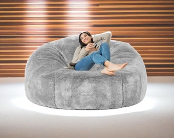 Large Bean Bag Chair for Bedroom | Living Room | Dorm Room | Large Oversized Bean Bag | Filler Material Not Included