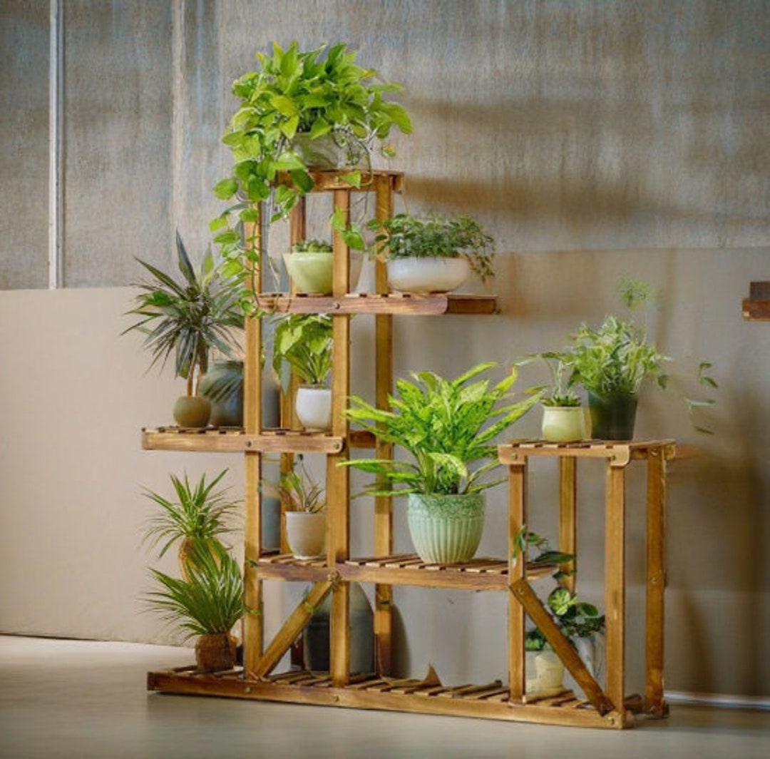 Wooden Plant Holder Plant Stand Multiple Plant Holder Outdoor Indoor
