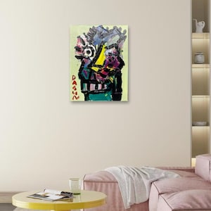 30x40 Graffiti Pop Art Painting: Colorful Abstract Acrylic on Canvas