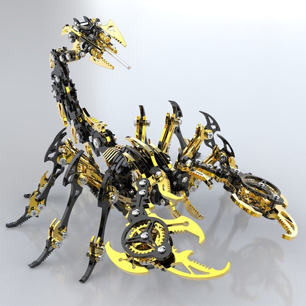 DIY Mechanical Punk Scorpion Animal Metal Model Assembly Toy Creative Ornament,Father's day gift