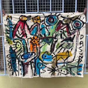 Gift,Graffiti Original Painting, Graffiti Art, Pop Art, Street Art, Wall Art,Wall Hangings,Acrylic on Canvas,Colorful Art,Abstract Painting