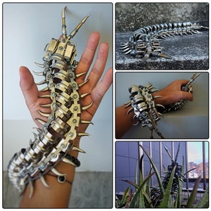 DIY Movable Metal Centipede Assembly Model Creative Ornaments,father's day gift
