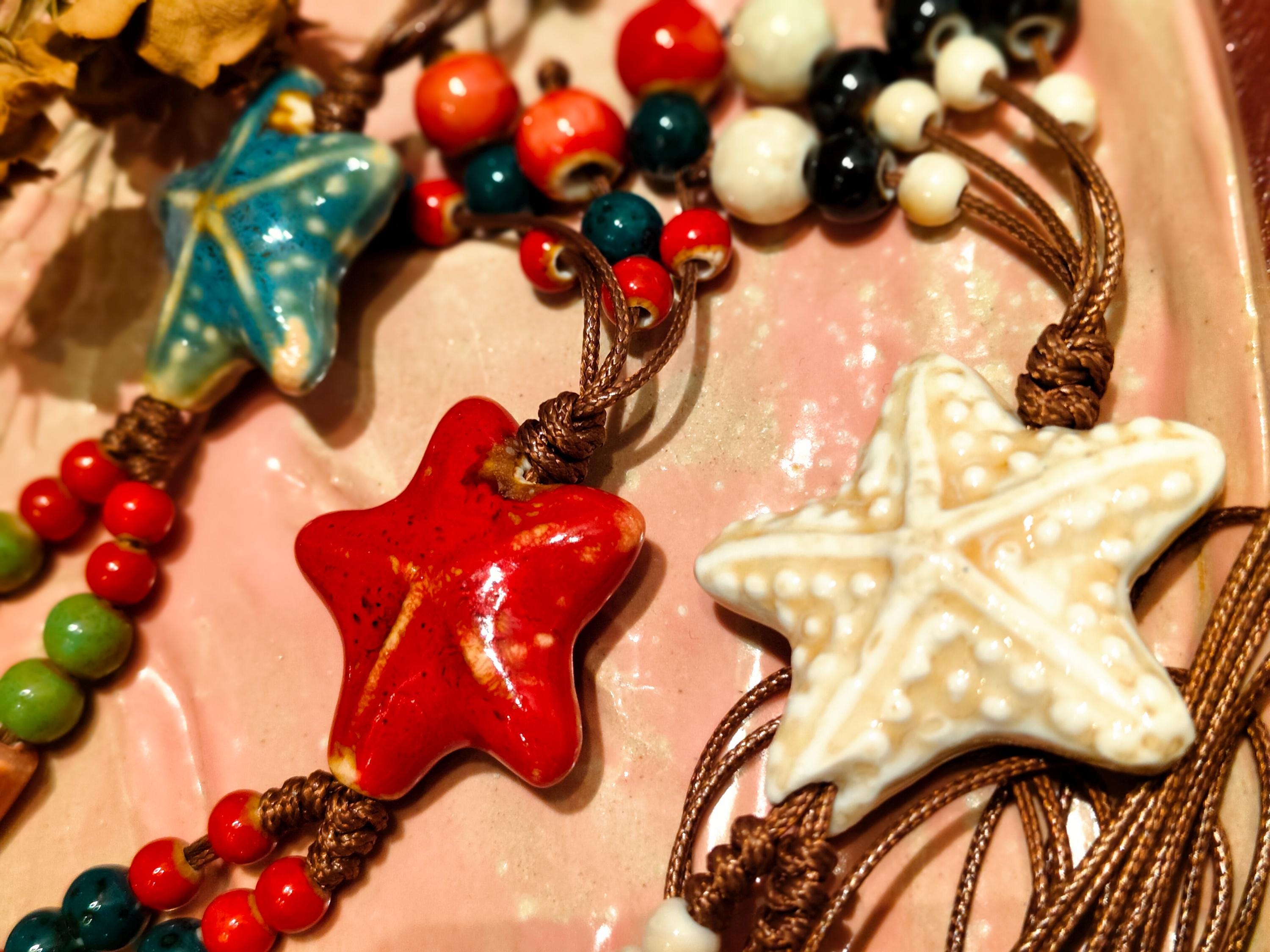 Collana Lunga Bohémien In Ceramica – Perline Colorate, Stile Hippie, Regalo Estivo Per Donna - 5