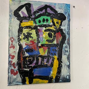 Original Graffiti Art Painting: Expressionism Wall Decor