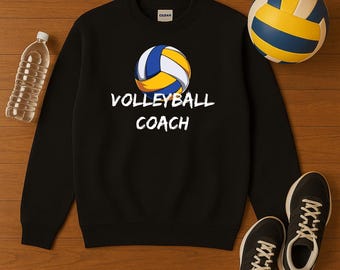 Sweat-shirt à dessin animé pour entraîneur de volley-ball | Vêtements de sport unisexe