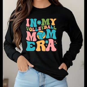 Camiseta de manga larga &quot;En mi época de mamá voleibolista&quot; / Regalo para mamá voleibolista / Camiseta para mamá deportista orgullosa / Ropa de voleibol / Aficionado al voleibol