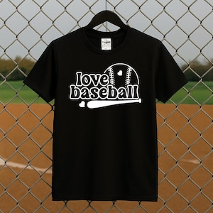 Love Baseball Shirt I Baseball Fan Gift I Softball Mom Tee I Game Day Shirt for Women I Sports Lover T-Shirt I Baseball Merch