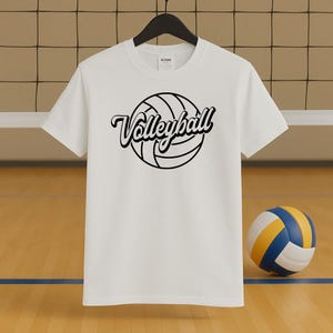 Camiseta gráfica de voleibol negra - Camiseta con el logo de voleibol - Camiseta para amantes del deporte - Regalo para fanáticos del voleibol - Ropa deportiva informal