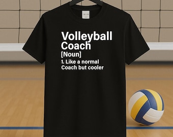 T-shirt amusant pour entraîneur de volleyball – « Comme un entraîneur ordinaire, mais en plus cool »