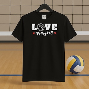 Love Volleyball Hearts Unisex t-shirt, Volleyball Merch, Volleyball Shirt, Volleyball Gift Ideas, Volleyball Clothing, Volleyball Players