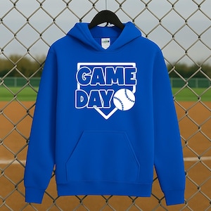 Game Day-honkbalhoodie | Sweatshirt honkbalfan | Softbal Game Day-hoodie | Sports Lover-trui | Vintage baseballhoodie