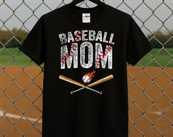 T-shirt de baseball pour maman | T-shirt graphique Sports Mama