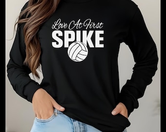 Le coup de foudre pour le volley-ball Spike - T-shirt à manches longues