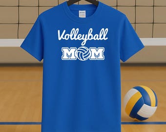 Volleyball Mom T-Shirt, Soft Cotton Tee, Sports Fan Apparel