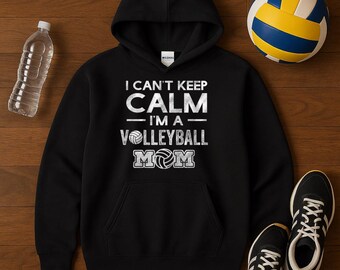 Volleyball Mom Hoodie, Cozy Sports Team Apparel