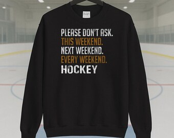 Sweat-shirt pour fan de hockey du week-end | Pull douillet en coton et polyester