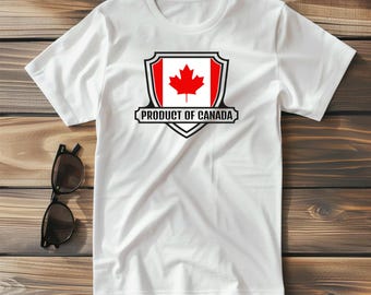 T-shirt Canada amusant, motif feuille d'érable écusson